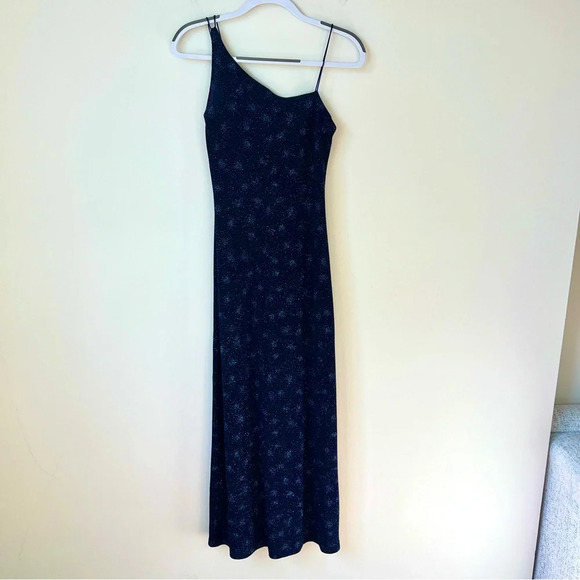 Vintage Byer Too! Stretchy Sparkle Blue Maxi Dress - Picture 1 of 8